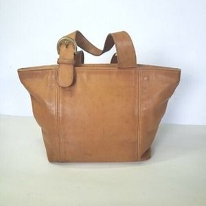 Vintage Coach Waverly Bag British Tan Made in United States 90s Tote Medium